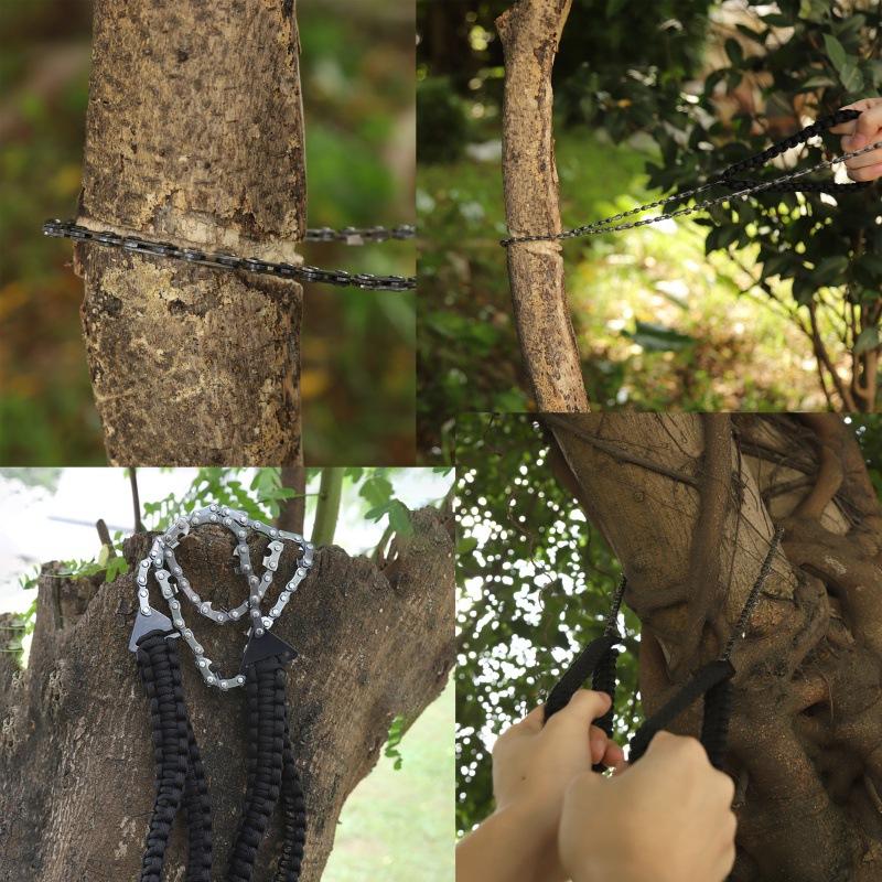 1Pc Outdoor Paracord Hand Chainsaw Garden Logging Chainsaw Portable Folding Chainsaw Outdoor Survival Line Saw