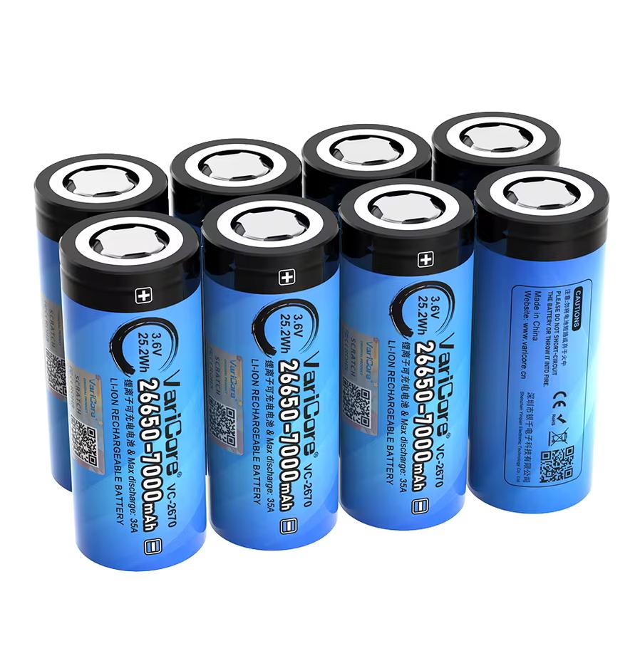 Akumulator Bateria Ogniwo Varicore Vc-2670 26650 Li-Ion 3.7V 7000Mah