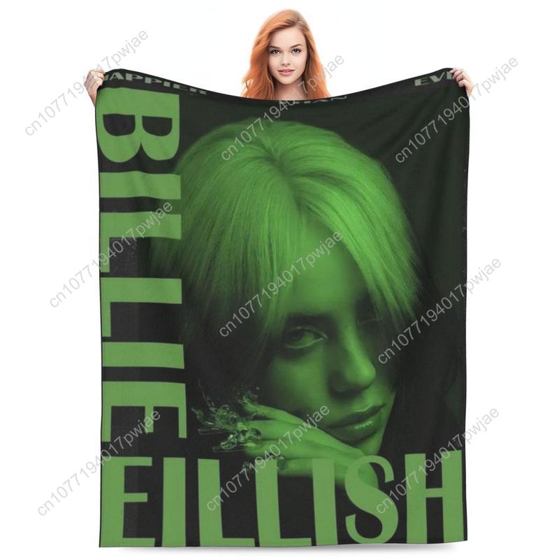 [Green Digital Print Fleece Blanket] Billie Green Vintage Flannel Fleece Throw Blanket Contemporary Style Custom blankets 75cmx90cm