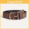Womens Cheetah Animal Pattern Belt With Metal Pin Buckle For Casual Wear