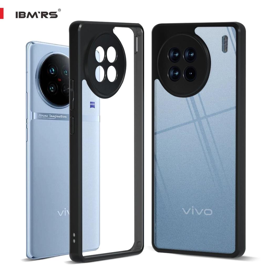 (Comes with wrist strap)IBMRS for vivo X90 Case, Anti-Fingerprint Technology Easy to Hold Feels Velvety Soft Phone Cover for Women, Men - Matte Clear