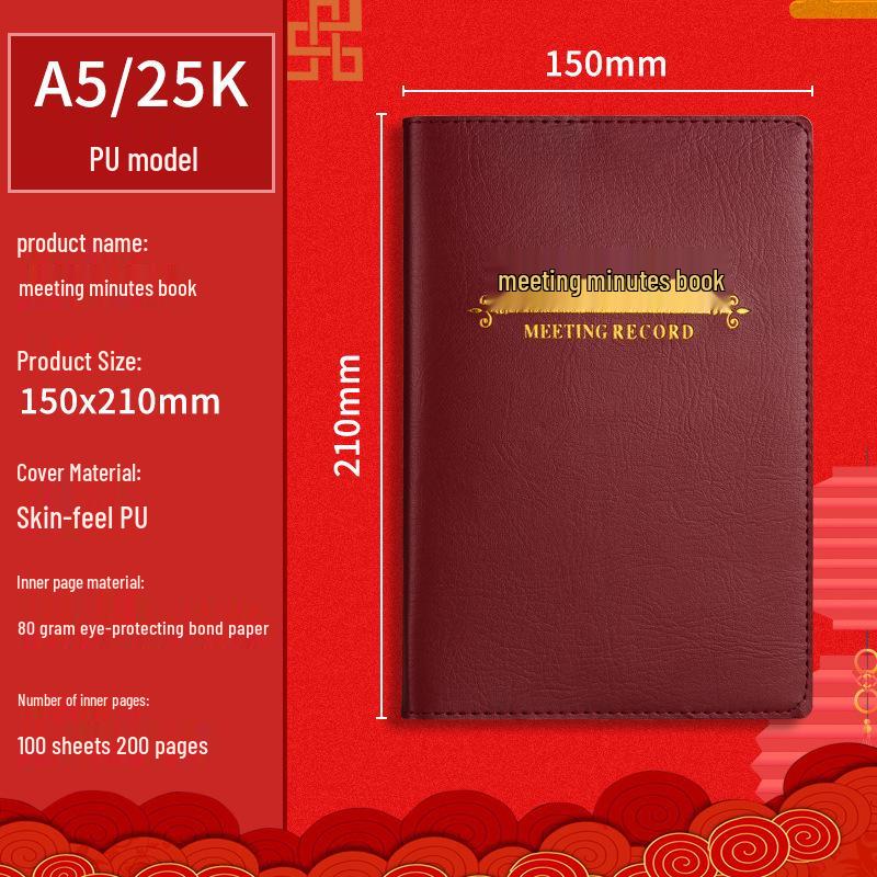 New Edition A5 Party Member Study & Meeting Notebook: Meeting Minutes & Central Group Study Diary