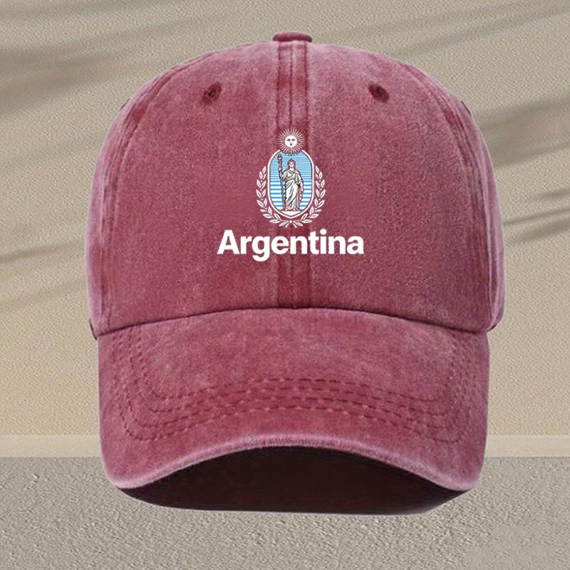 pc Baseball Cap with Argentina Flag Lettering Lightweight Breathable Trucker Hat Suitable for Dad Casual Wear Sports Gift