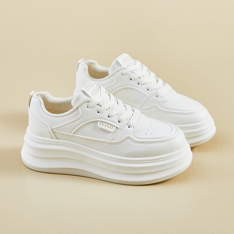 Frühling Studentenplattform Weißwand-Schuhe Damen-Größenzuwachs Mode Einfache Brot-Schuhe Klassische Sport- und Freizeitschuhe