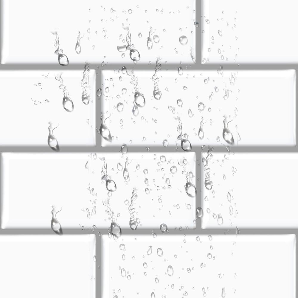 Backsplash Wallpaper White Subway Wall Tiles Peel and Stick Kitchen Bathroom 3D Tile Sticker