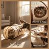 Fabric Tunnel Runner for Small Animals in Rooms, Arched Activity Passage with Suspended Toy Detail for Daily Exercise, Stalking and Rest Time