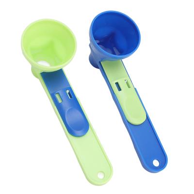 2 pièces Cuillère coulissante pour poudre de protéines Cuillère à café étanche Entonnoir Doseur pour lait maternisé