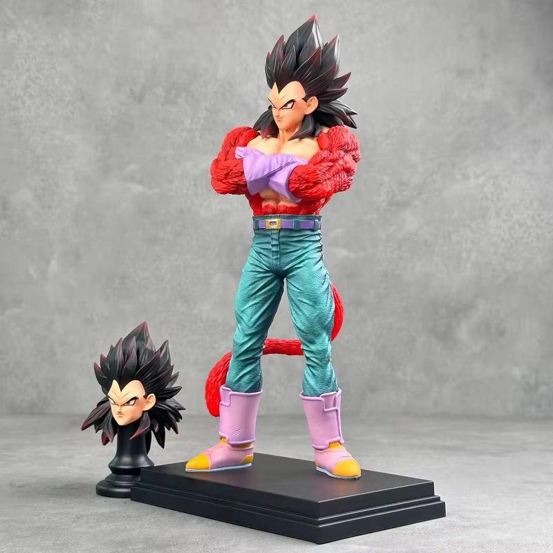 In Stock 30cm Jt Anime Dragon Ball Model Super Saiyan 4 Vegeta Statue Pvc Set Model Plaything Desktop Ornament Figurine Gift