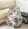 Schoolbag Personality Trend Tie-dye Backpack Male and Female Versatile College Student School Bag Fashion Large Capacity Junior High School Student