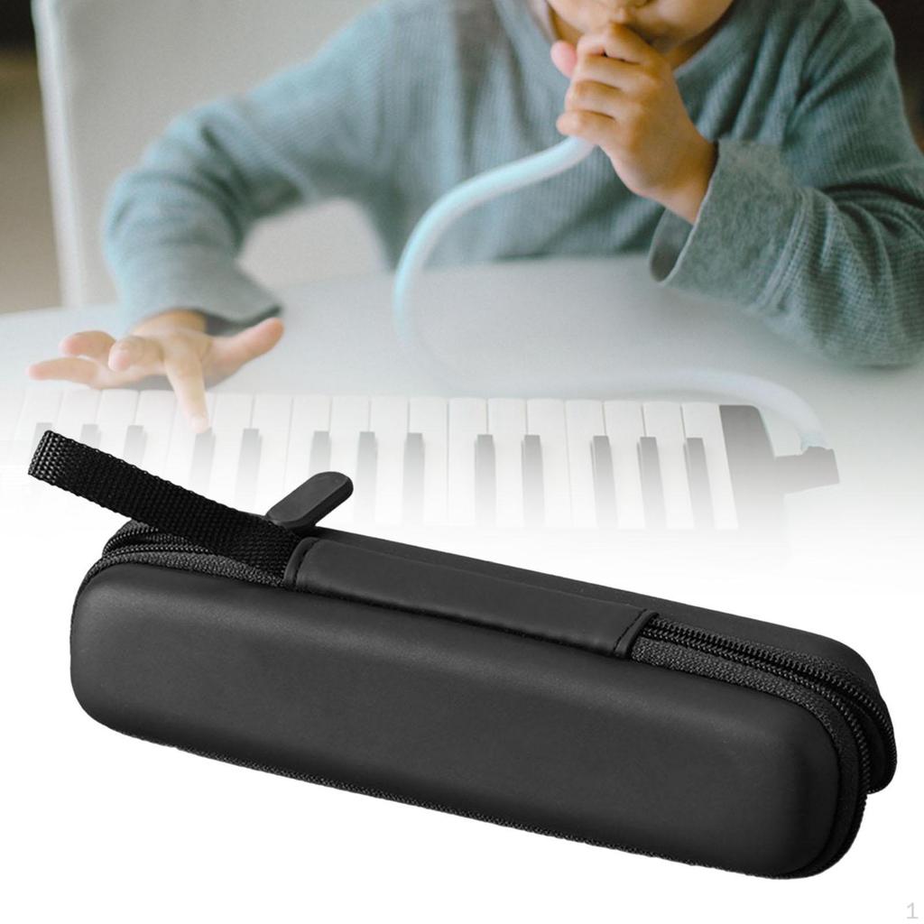 Harmonica Storage Bag Musical Instrument Accessories Shockproof Zipper Closure Pouch for
