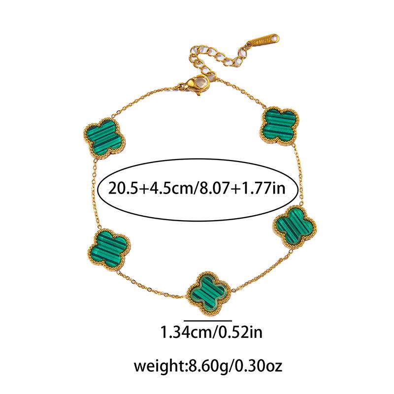 European-American Stainless Steel Clover Bracelet: Elegant & High-Quality Design