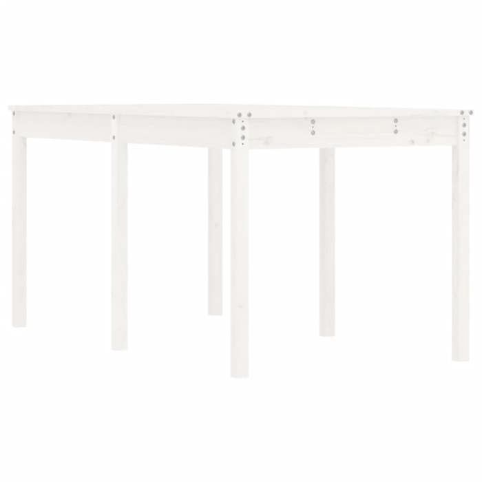VidaXL Garden Table White 159.5x82.5x76 Cm Solid Pine Wood 823977