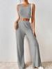 2023 European & American Spring Knit Vest & High Waist Pants Set