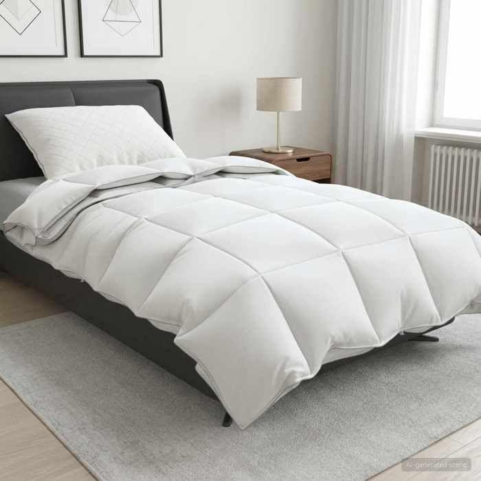 Couette - MAISON EXCLUSIVE - FULDA - 90% duvet d'oie - 150 x 200 cm - Housse 100% coton