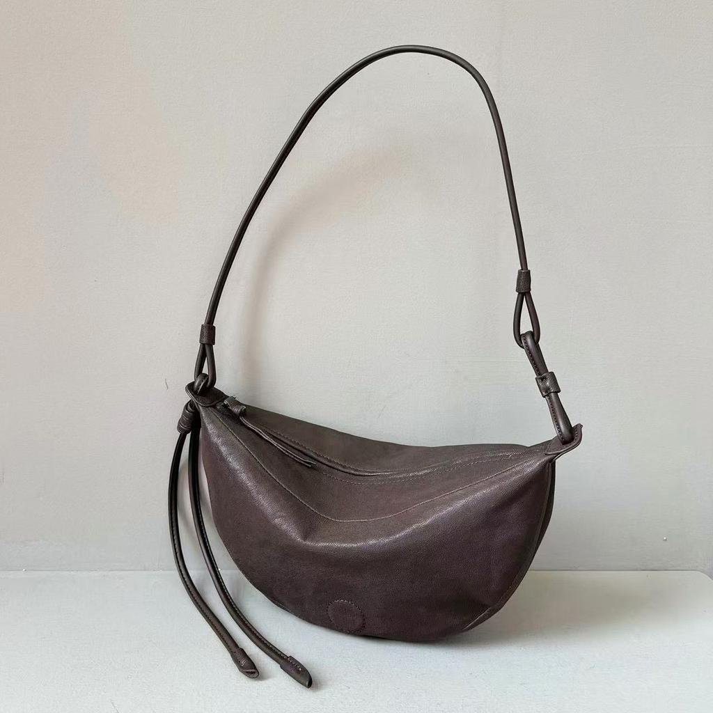 Nischen Halbmondtasche Damen Neue Minimalistische Windtasche Leder Schulter Messenger Bag