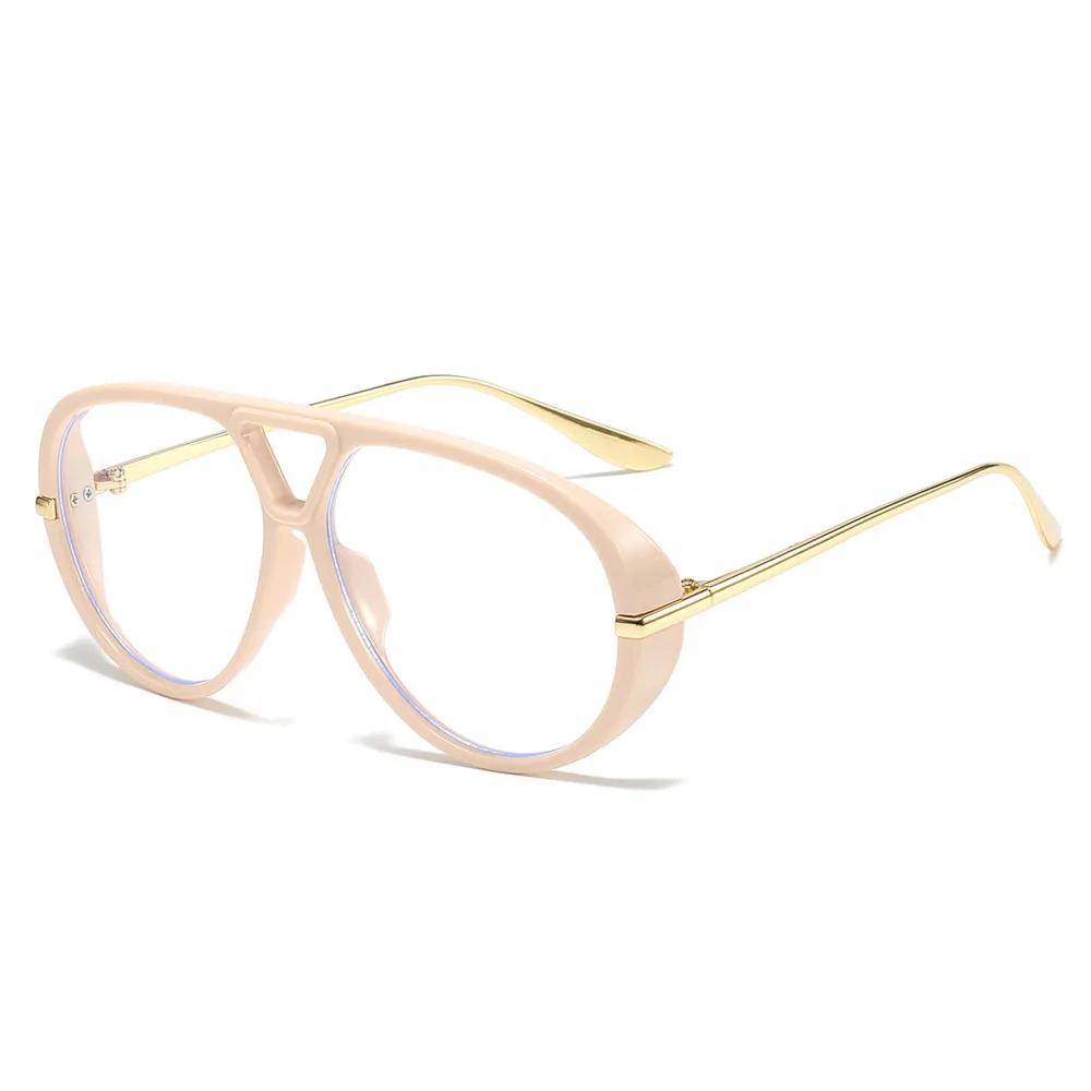 

Vintage y2k Big Frame Pilot Sunglasses Women For Men Popular Luxury Brand Designer Sun Glasses Punk Rivet Oversized Eyewear As the picture