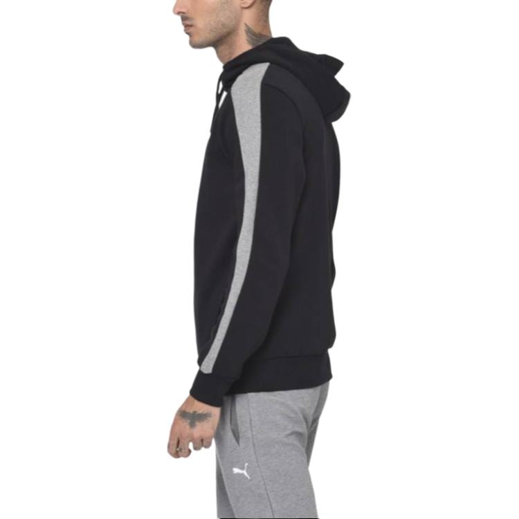 Puma Sweatshirts Men's Black Hooded Moderate Cardigan 845162-01