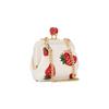 New COACH Card Case Leather Wallet, Card Holder Women's White & Red CH356-IMCAH