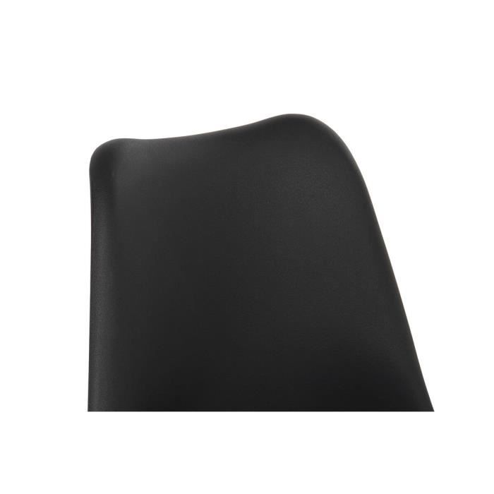 Chaise salle à manger style scandi chaise, pp, hêtre, mousse, pu noir, marron - Couleur:MARRON
