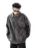 Unisex Retro Karomuster Patchwork Lederjacke - Mellade Street Style Trend
