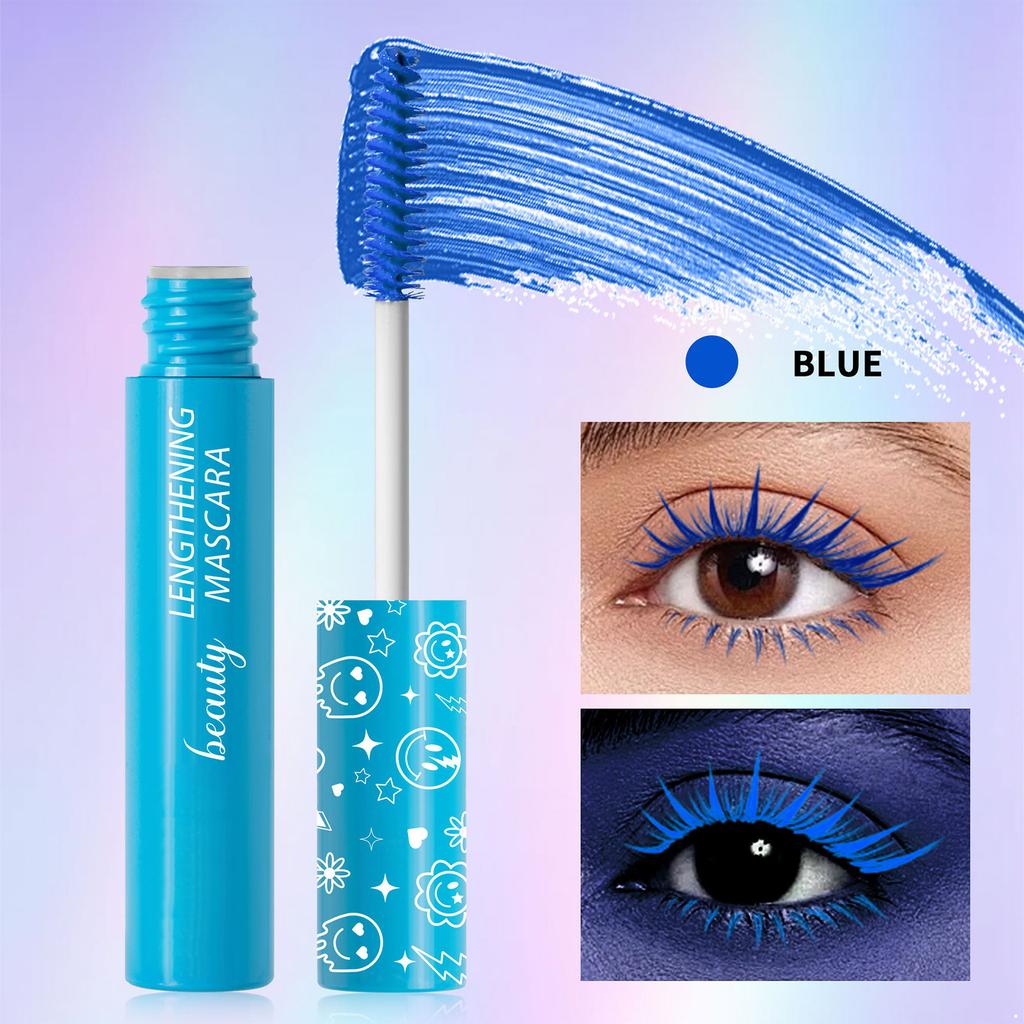 UV-reaktive Glow-in-the-Dark-Mascara Elektrische Farben für Rave-Partys, Festivals und Themenveranstaltungen Schweißfeste Formel