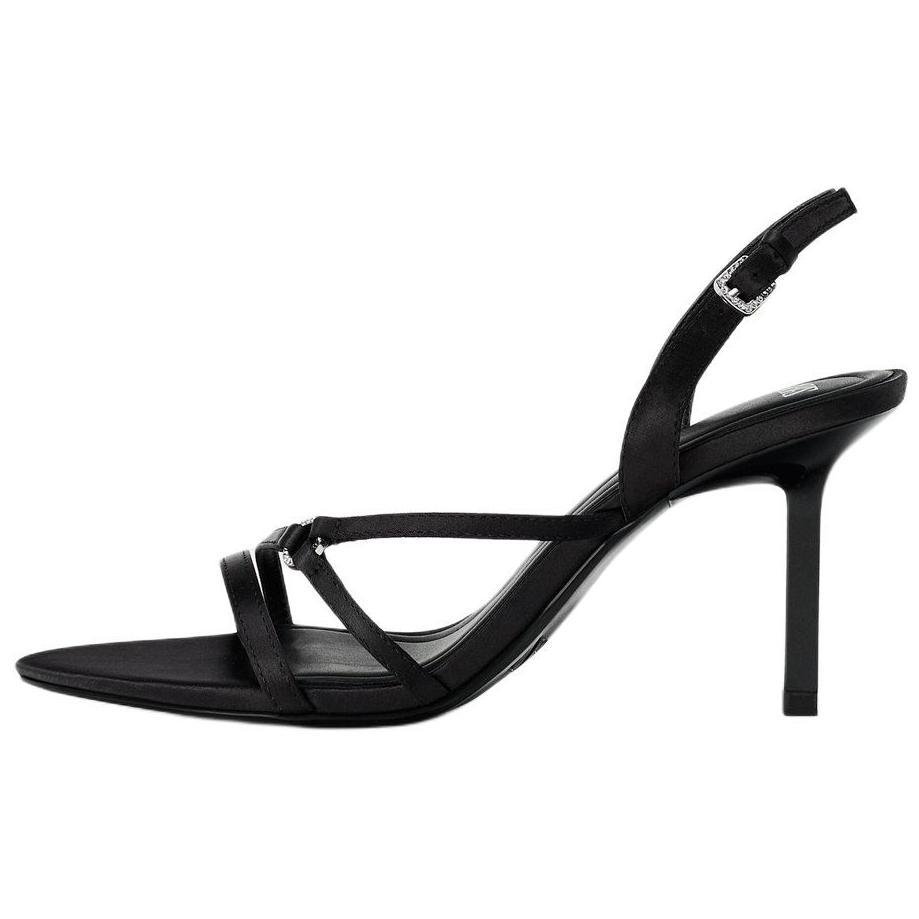Zara Elegant Open-Toe Strap Sandals 8Cm Women Sandals Black 13307310800