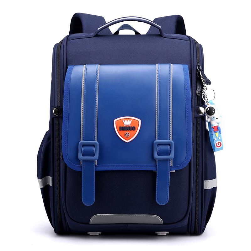 New health care ridge vertical version large-capacity integrated student backpack, primary school bag, grade 3-6 backpack