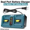 Dual Ports Charger Replacement for Makita 18V Battery Charger,for Makita 11.1V-18V LXT Li-ion Battery BL1811 BL1811 BL1811 BL181