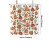 1pc Harvest Festival Autumn Pumpkin Print Waterproof Shower Privacy Hanging Curtain 12 Hook Multiple Sizes Machine Washable