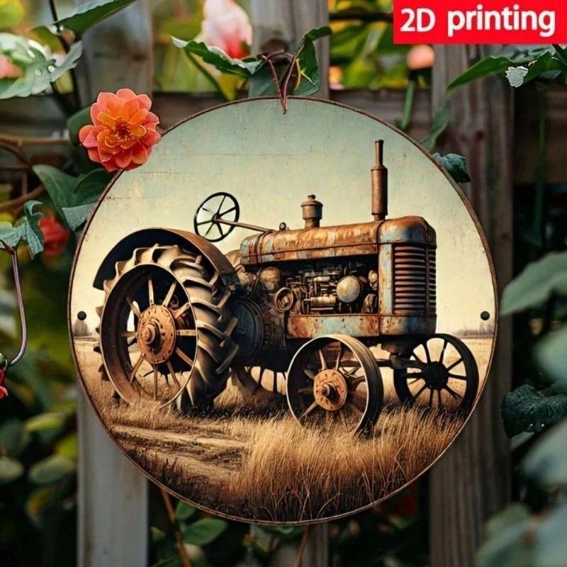 Metal Poster Tractor Rustic Decor Wall Art Vintage Home