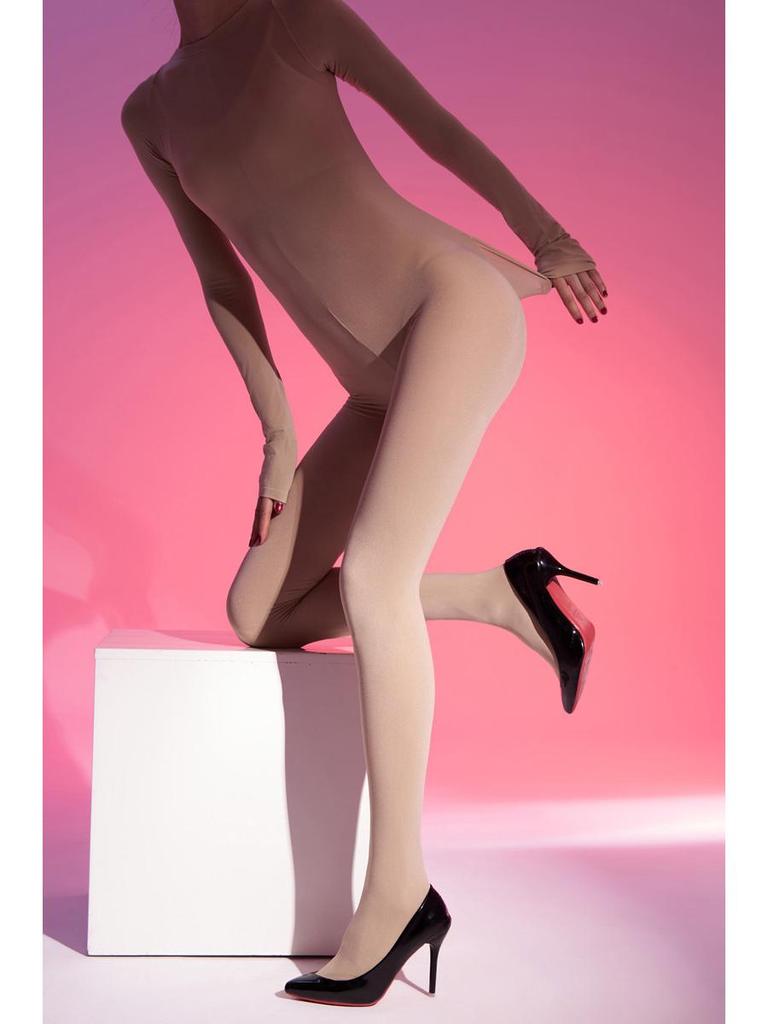 Detachable Bodysuit Pantyhose: Open Crotch, Full Coverage, Velvet, White or Black Silk Options