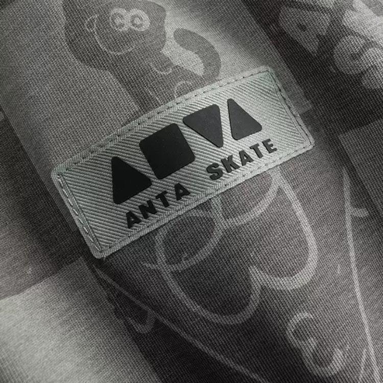 Anta Comfortable Simple Round Neck Versatile Loose Fit Printed Casual Breathable Short Sleeve T-Shirt Men Tops Grass-Gray-Green 172528116-2