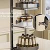 360-Degree Rotating Carbon Steel Kitchen Spice Rack