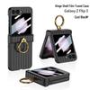 Samsung Z Flip 5 Travel Suitcase Case: Ultra-thin, Hinge Finger Ring, Foldable Screen Protector Flip 6-Compatible