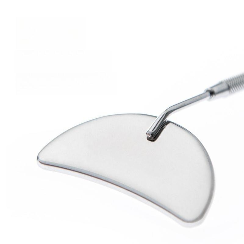 1Pc Stainless Steel Eyelash Extension Tool, Eyelash Exam Mirror, Crescent-Shaped Exam Mirror, Eyelash Auxiliary Device
