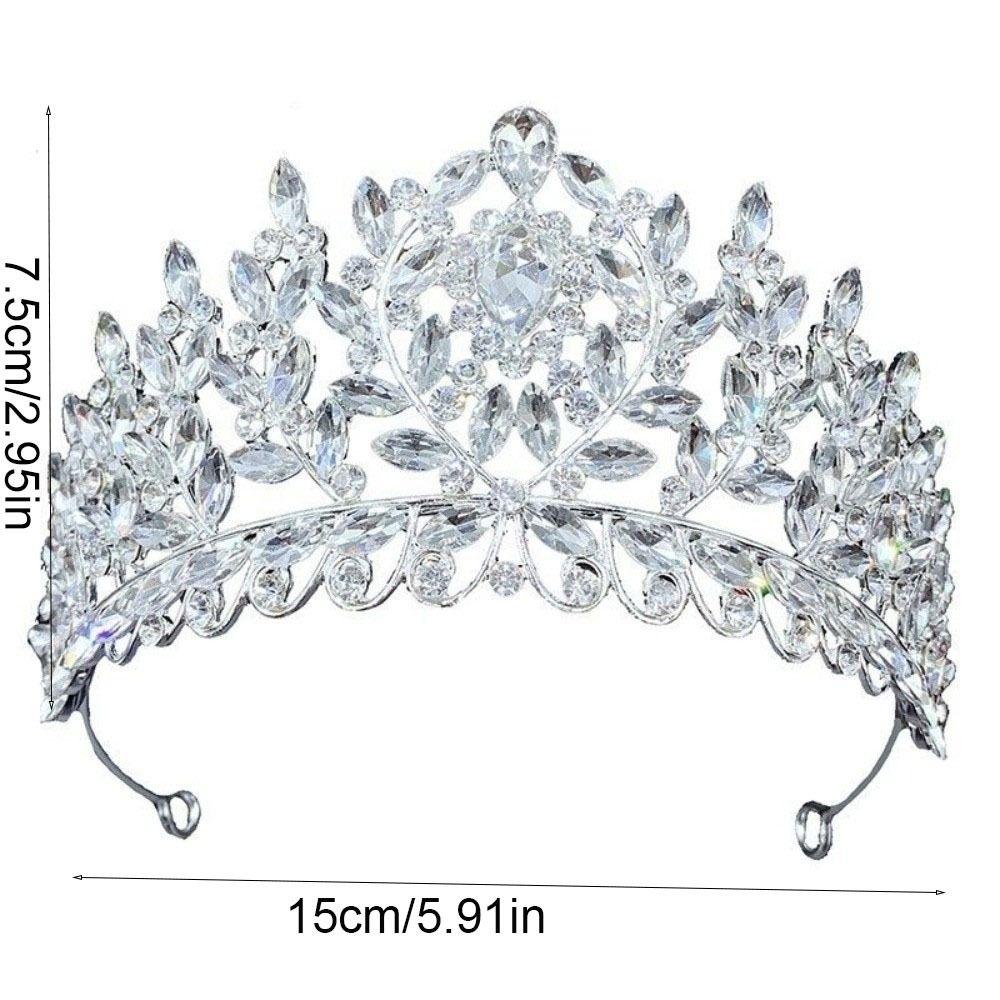 Rhinestone Bridal Crowns Zinc Zinc Alloy Queen Princess Tiara Simple Baroque Pageant Crowns Party Supplies