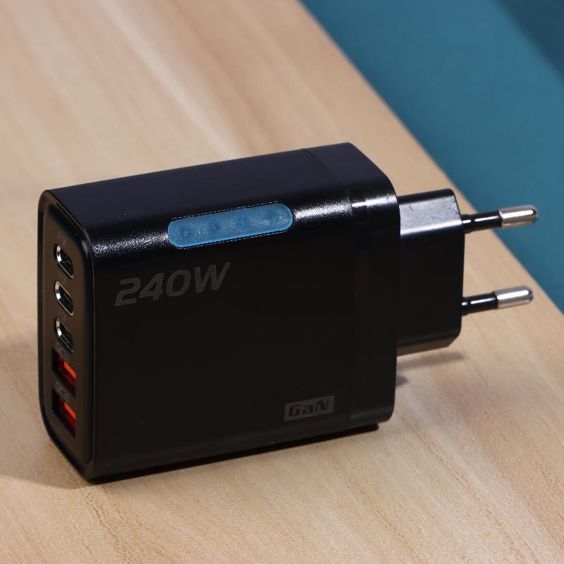 5 In 1 240W USB C Charger Multi Ports High Speed USB Charging Adapter Quick Charging Phone Charger Power Adapter EU/US Plug