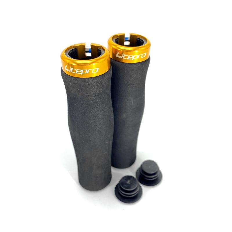 Litepro Folding Bike Mountain Bike Grips 22.2mm 132mm Ultralight Comfortable Sponge Non-slip Single Lock Ring Bicycle Grips