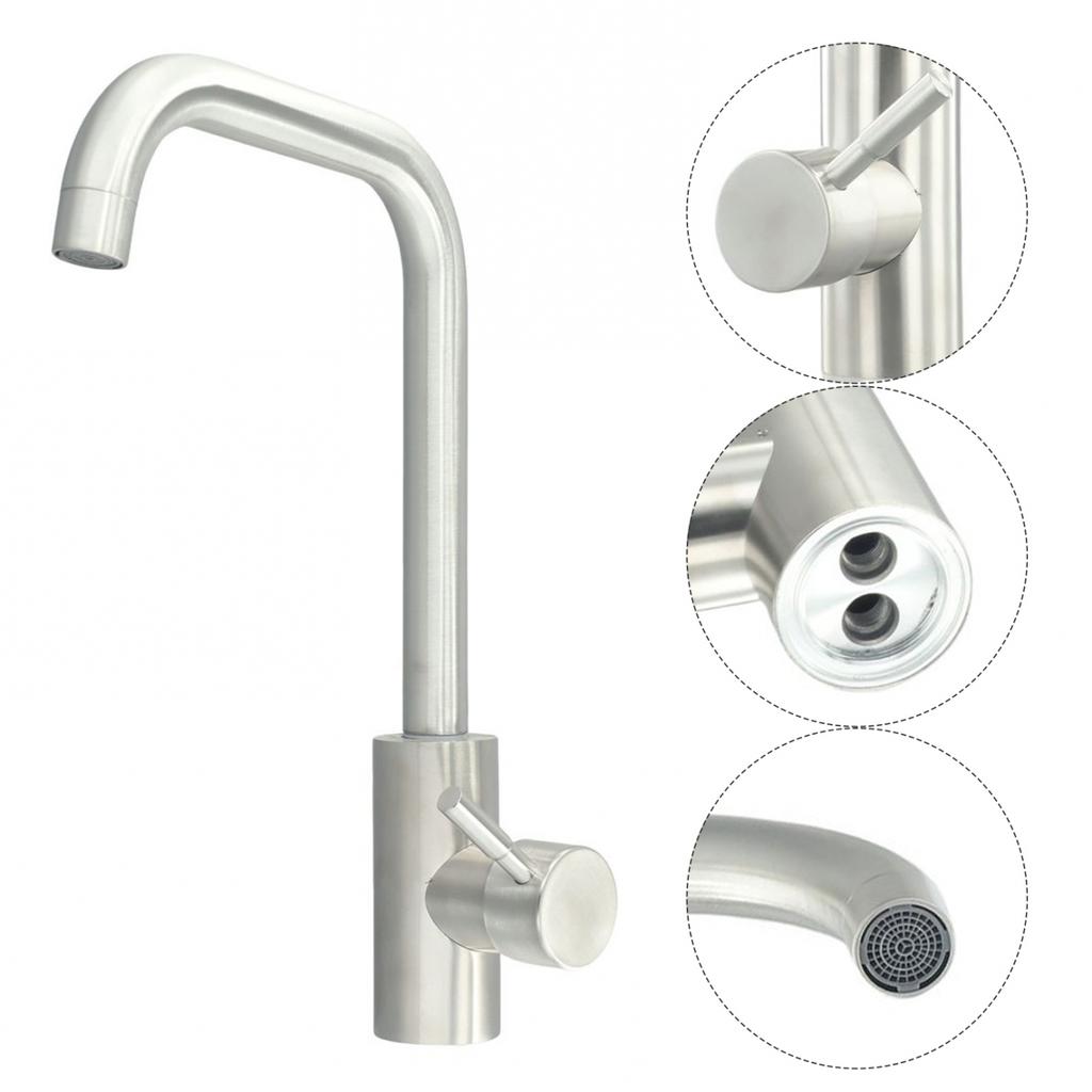 2 Holes Kitchen Faucet Cold And Hot Mixer Tap Contemporary