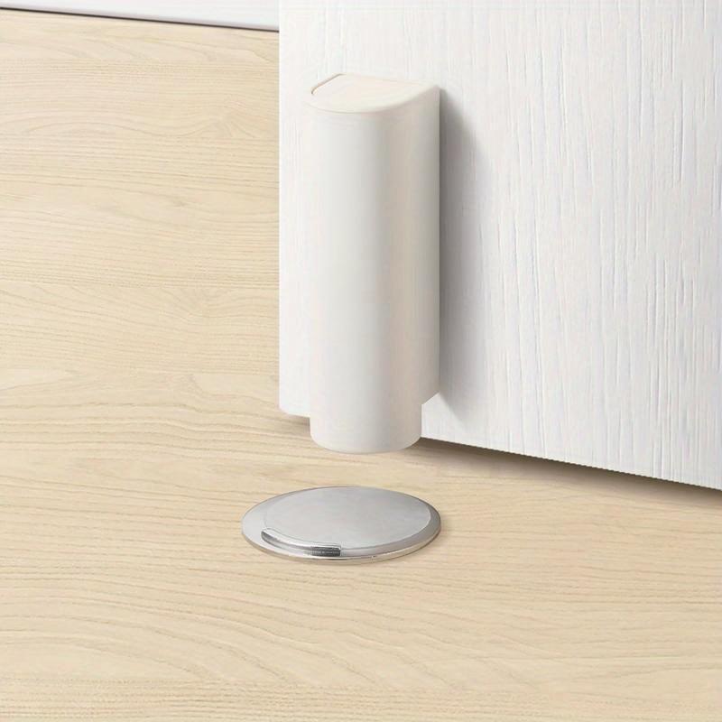 Stainless Steel Magnetic Door Stopper, Gray Black Nail Free Door Base, Door Hardware Door Close Prevention Door Stop Door Closer