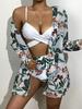 2025 Women's European & American Printed Bikini Swimsuit Beach Set