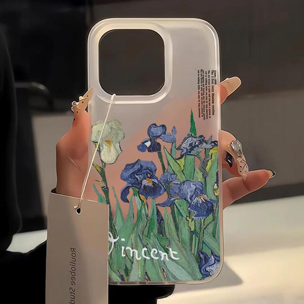 

Чехлы для мобильных телефонов iPhone 11 13 15 Pro Max 12 14 Pro Max Чехол для iPhone 16 15 Plus 13 Pro 12 Mini 13 Mini Матовая текстура Нарисованные мультяшные цветы iPhone 12 Pro