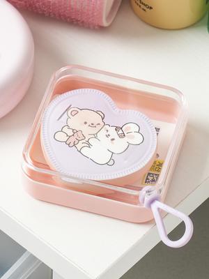 Charakter Herz Make-up-Puff & Aufbewahrungskoffer Set