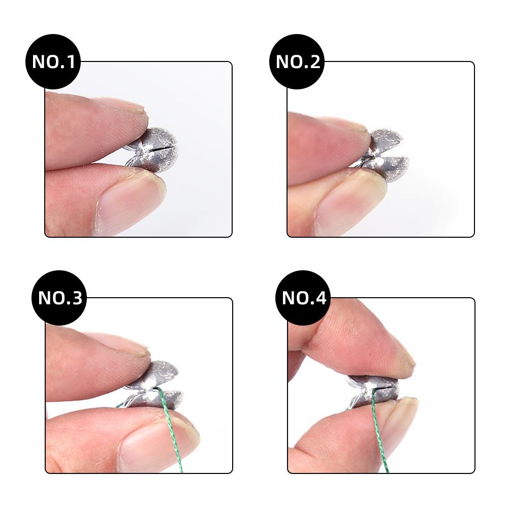 100pcs Split Shot Fishing Weight Sinkers Removable Round Fishing Line Weights for Freshwater Saltwater