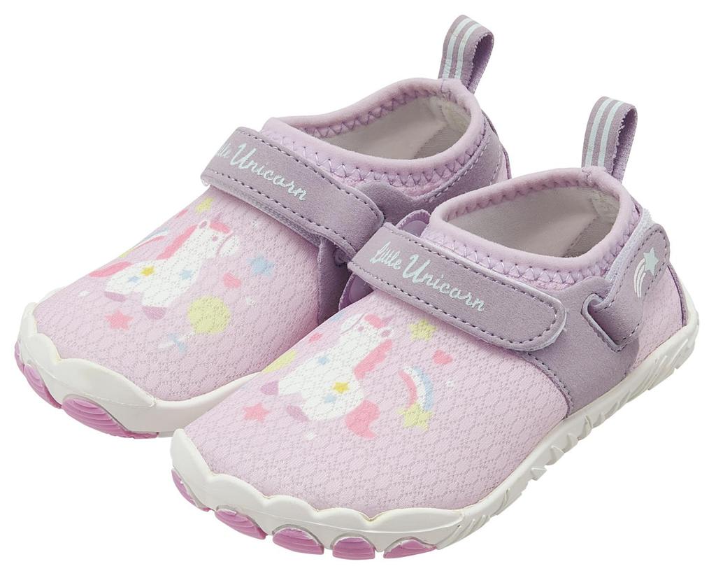 Skater Aqua Mesh Drainage Little Unicorn Kids' Shoes, 15cm, Amphibious, Material, Holes, Insole, Design, Girls' SHAQ15-A