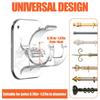 2pcs No Drilling Curtain Rod Holder Adjustable Adhesive Curtain Rod Brackets Easy Install Versatile Curtain Rod Hook