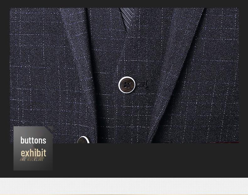 New Men's Slim Fit Korean Style Spring Casual Three-Piece Suit Blazer