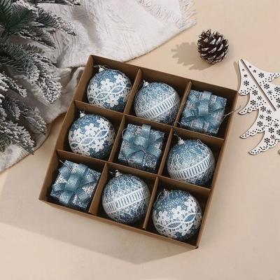 Neues 8cm Weihnachtskugel-Set Schaumstoff Weihnachtsbaumkugeln Weihnachtsbaum Anhänger Geschenkkugel Weihnachtsdekorationen Weihnachtsschmuckkugel