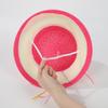Cute outdoor children's straw hat sun flower ribbon baby girl sunshade sun hat summer travel sunscreen hat