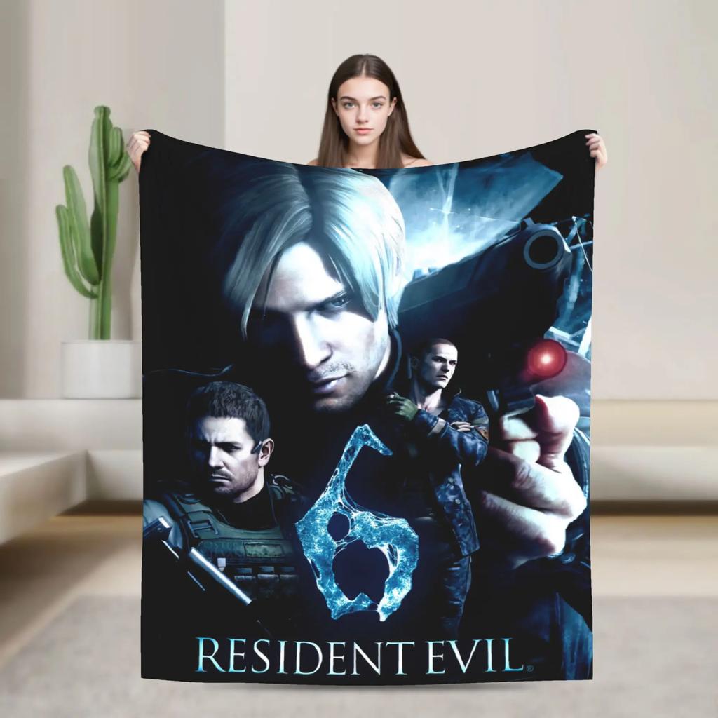 Super Warm Flannel Throw Blanket for Kids and Adults Resident Evil Graphic Design Ideal for Living Room Sofa Bed Cover Picnic H